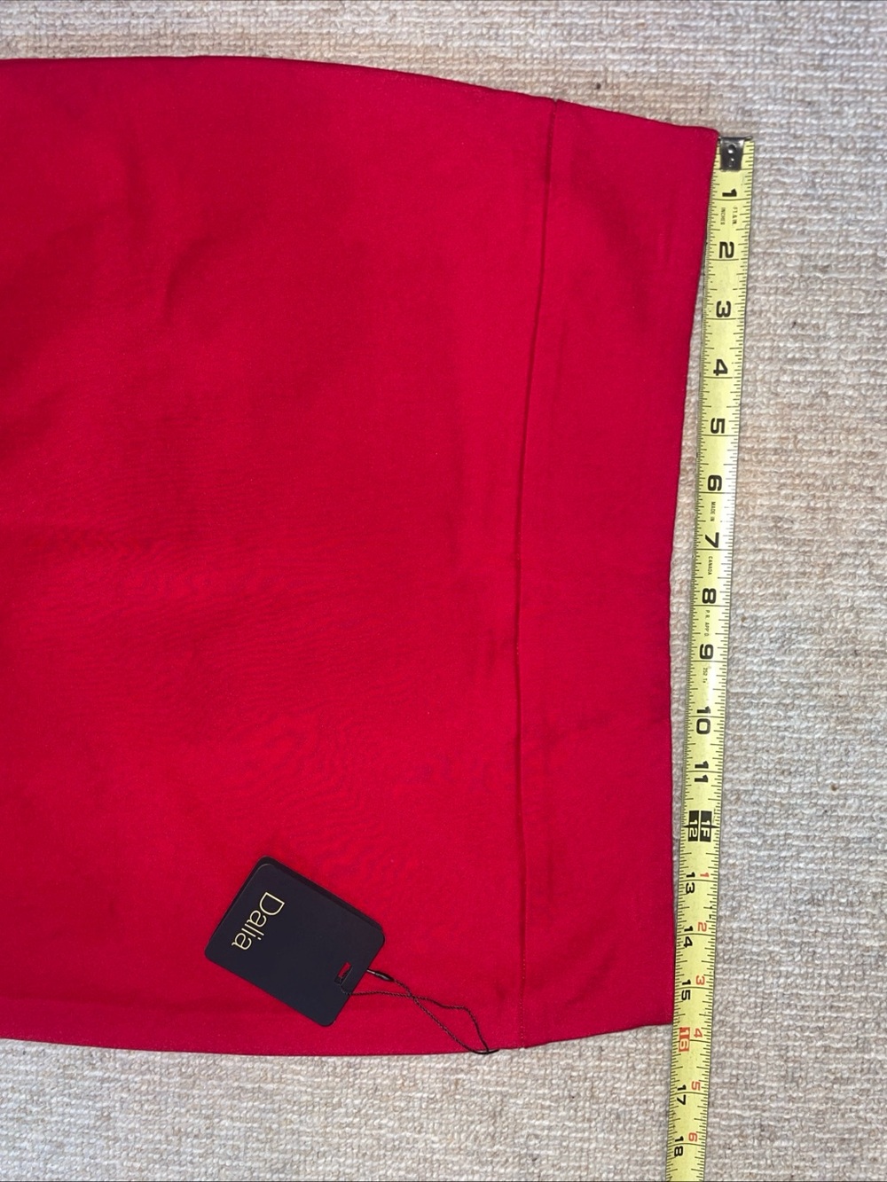 Dalia Vibrant Red Straight Pencil Skirt New with Tags Size 8 Stretch - Picture 6 of 10